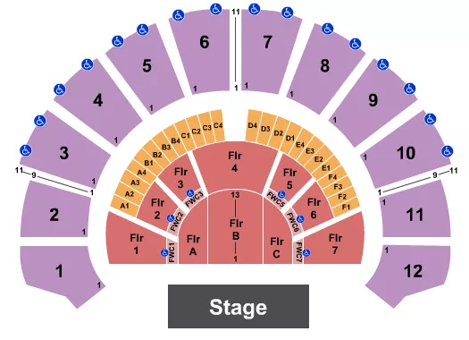 seating chart for The Masonic - San Francisco - End Stage - eventticketscenter.com