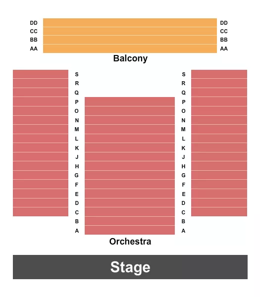 seating chart for The Media Theatre - Endstage - eventticketscenter.com