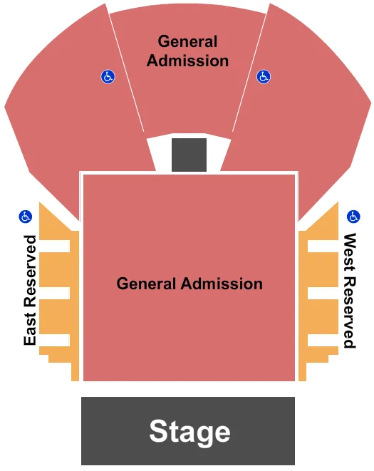 seating chart for The Mission Ballroom - Endstage GA - eventticketscenter.com