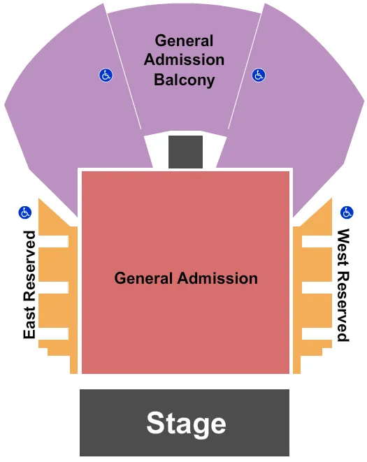 seating chart for The Mission Ballroom - GA Floor GA Balc - eventticketscenter.com