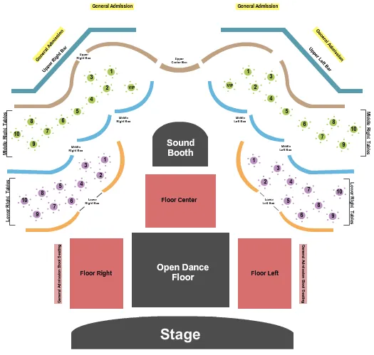 seating chart for The Moon - Dance Floor/Tables 2 - eventticketscenter.com