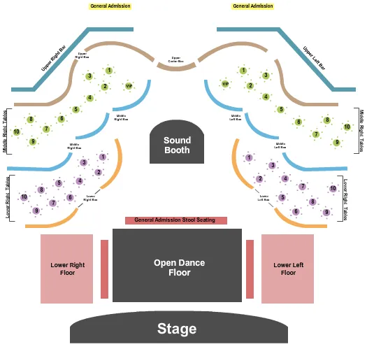 seating chart for The Moon - Dance Floor/Tables - eventticketscenter.com