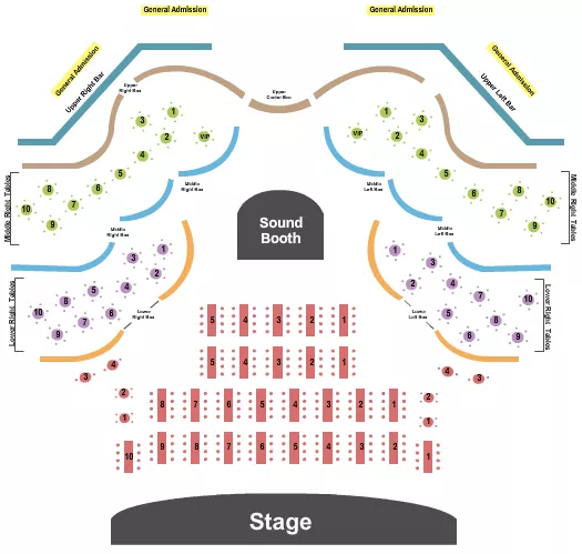 seating chart for The Moon - End Stage Tables 2 - eventticketscenter.com
