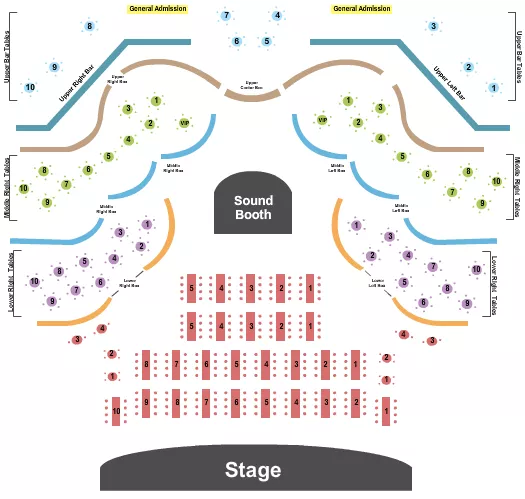 seating chart for The Moon - End Stage Tables 3 - eventticketscenter.com
