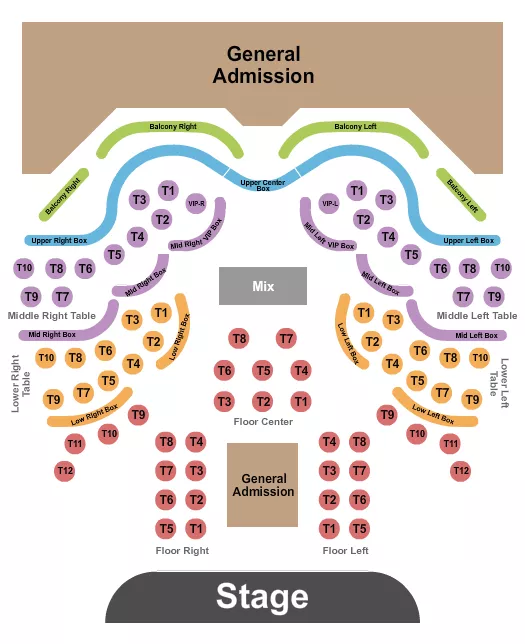 seating chart for The Moon - Endstage GA Flr 2 - eventticketscenter.com