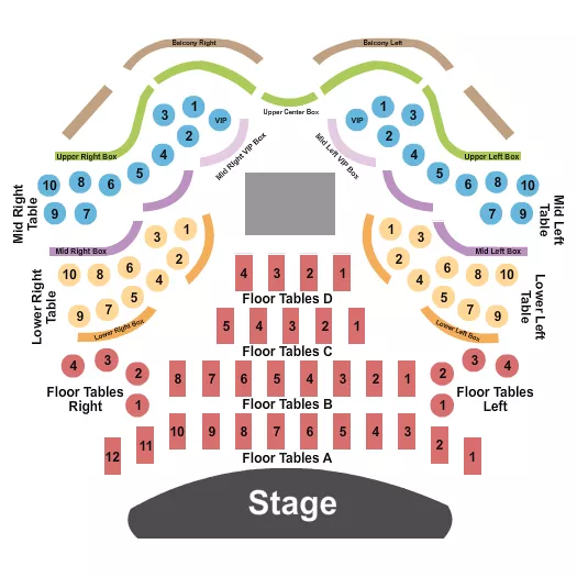 seating chart for The Moon - Endstage Tables 6 - eventticketscenter.com