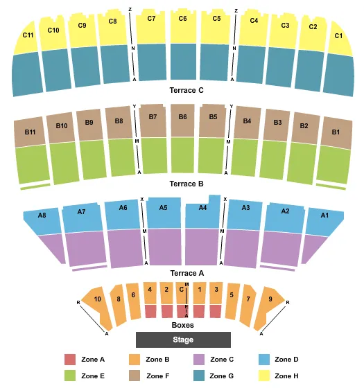 seating chart for The Muny - Endstage-Zone - eventticketscenter.com
