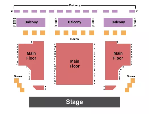 seating chart for The Murphy Theatre - Endstage - eventticketscenter.com