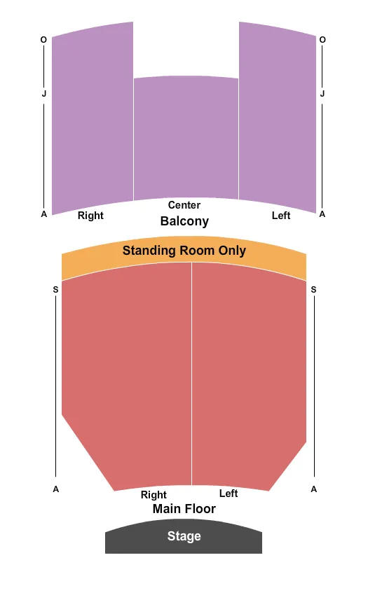 seating chart for The Neptune Theatre - End Stage - eventticketscenter.com