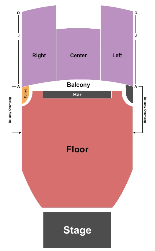 seating chart for The Neptune Theatre - Endstage GA Floor - eventticketscenter.com
