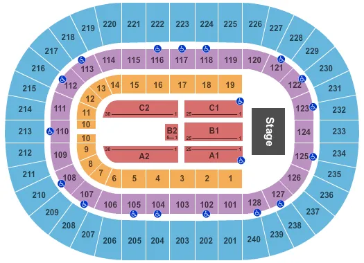 seating chart for Nassau Veterans Memorial Coliseum - Endstage 2 - eventticketscenter.com