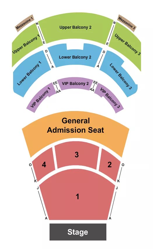 seating chart for The Novo - Endstage 2 - eventticketscenter.com