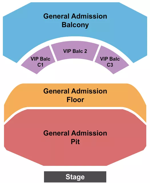 seating chart for The Novo - GA Pit/Floor/Balc & VIP Balc - eventticketscenter.com