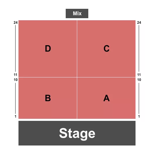 seating chart for The Oak Ballroom at Viejas Casino & Resort - Endstage 2 - eventticketscenter.com