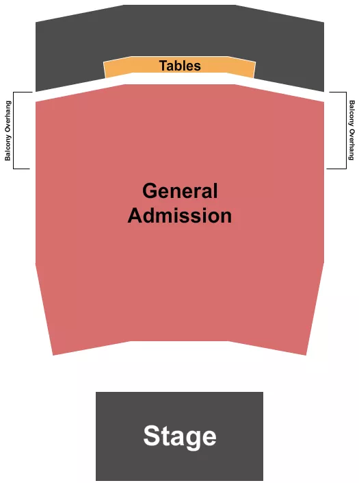 seating chart for The Observatory - North Park - General Admission & Tables - eventticketscenter.com