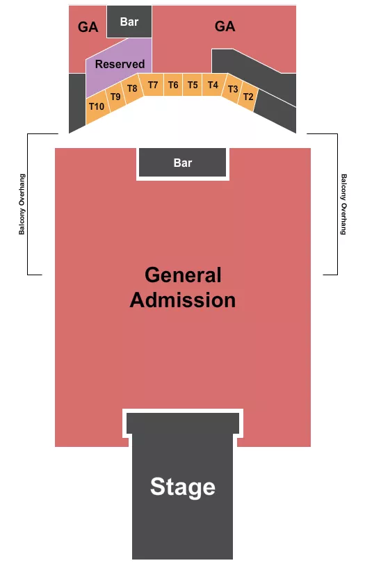 seating chart for The Observatory - Santa Ana - Endstage GA - eventticketscenter.com