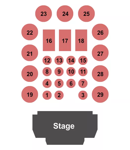 seating chart for The Olympic South Side Theater - Endstage Tables - eventticketscenter.com