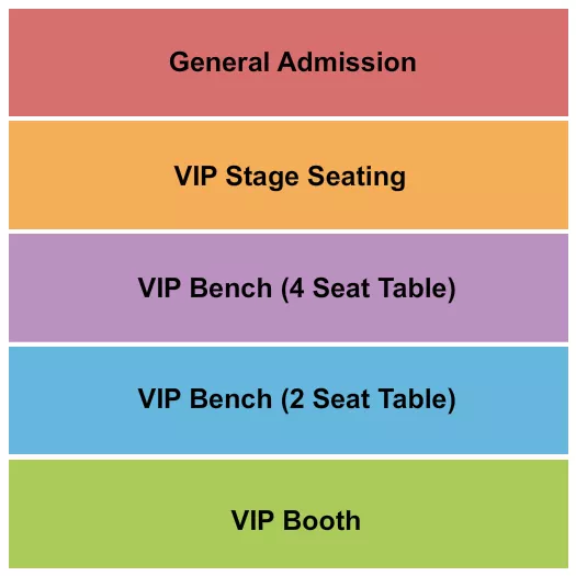 seating chart for The Original Room at The Comedy Store - GA/VIP/Bench/Booth - eventticketscenter.com
