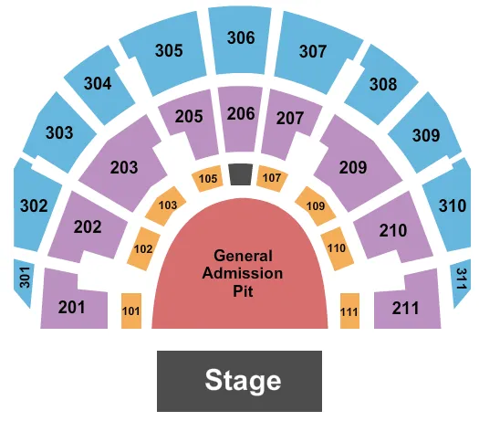 seating chart for The Orion Amphitheater - Endstage GA Floor - eventticketscenter.com