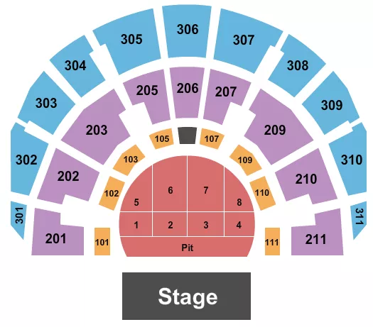 seating chart for The Orion Amphitheater - Endstage Pit 2 - eventticketscenter.com