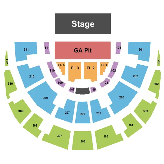 seating chart for The Orion Amphitheater - Endstage Pit - eventticketscenter.com