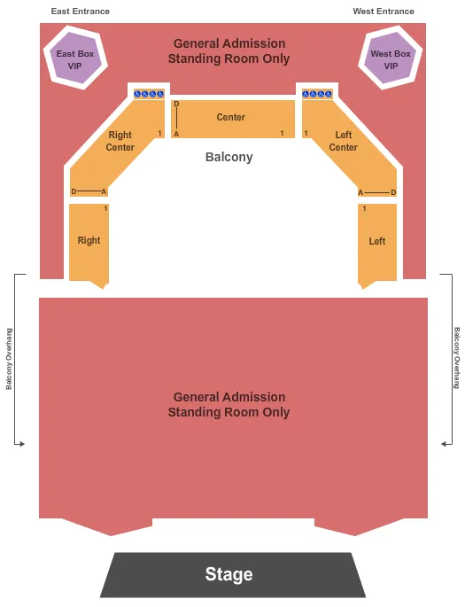seating chart for The Pageant - Endstage - Res Balc GA Flr - eventticketscenter.com