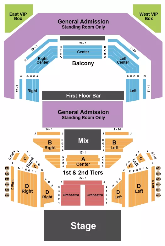 seating chart for The Pageant - Endstage 2 - eventticketscenter.com