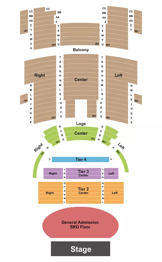 seating chart for The Palace Theatre - St. Paul - Endstage SRO - eventticketscenter.com