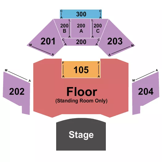seating chart for The Paramount Baltimore - Endstage GA Floor - eventticketscenter.com