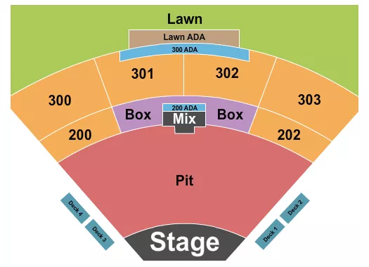 seating chart for The Pavilion at Toyota Music Factory - End Stage GA Floor 3 - eventticketscenter.com