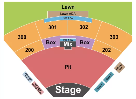 seating chart for The Pavilion at Toyota Music Factory - Endstage Large GA Pit - eventticketscenter.com