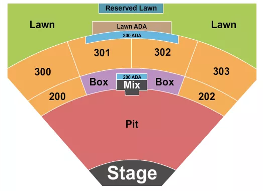 seating chart for The Pavilion at Toyota Music Factory - Endstage GA Floor w/ RSV Lawn - eventticketscenter.com