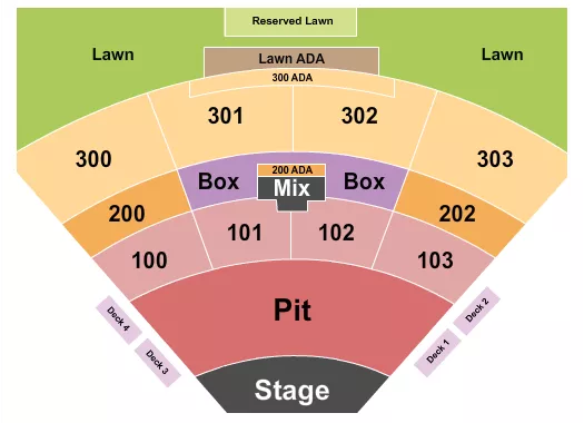 seating chart for The Pavilion at Toyota Music Factory - Endstage GA Pit 2 - eventticketscenter.com