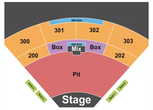 seating chart for The Pavilion at Toyota Music Factory - Endstage Pit - No Lawn 2 - eventticketscenter.com