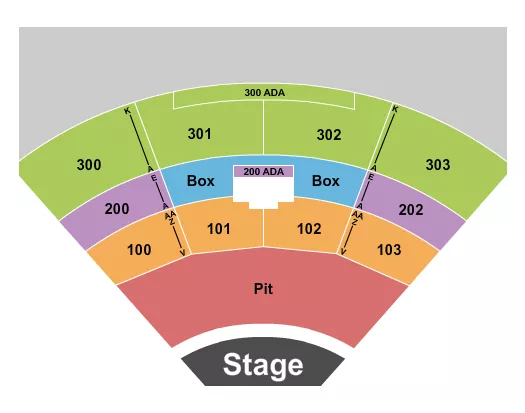 seating chart for The Pavilion at Toyota Music Factory - Endstage No Lawn Pit - eventticketscenter.com