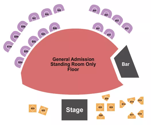 seating chart for The Pearl Showroom At Pure Casino Yellowhead - Endstage GA 2 - eventticketscenter.com