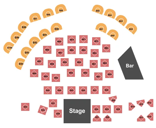 seating chart for The Pearl Showroom At Pure Casino Yellowhead - Endstage Tables - eventticketscenter.com