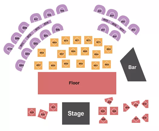 seating chart for The Pearl Showroom At Pure Casino Yellowhead - Endstage Tables 4 - eventticketscenter.com