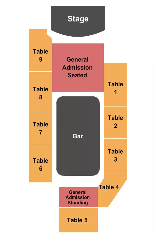 seating chart for The Peppermint Club - Endstage GA Seated - eventticketscenter.com
