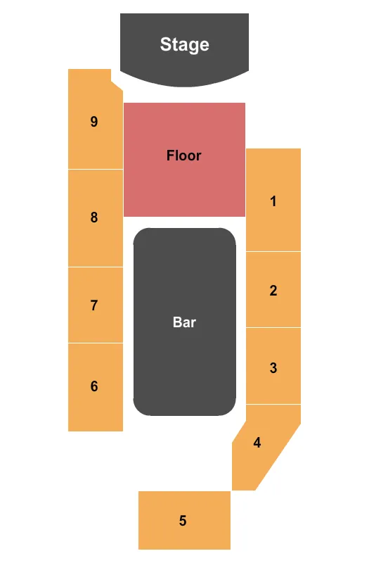 seating chart for The Peppermint Club - End Stage - eventticketscenter.com