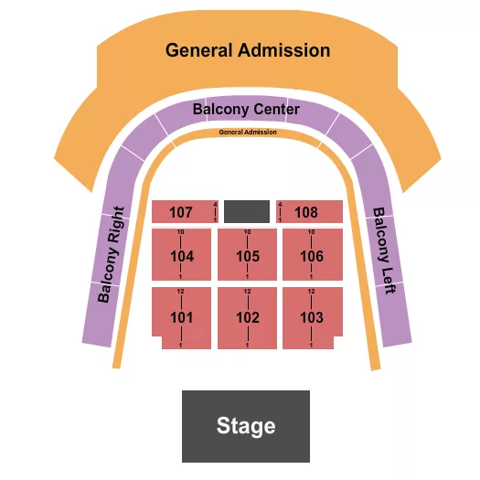 seating chart for The Pinnacle At Nashville Yards - Endstage RSV Floor & GA Risers 2 - eventticketscenter.com