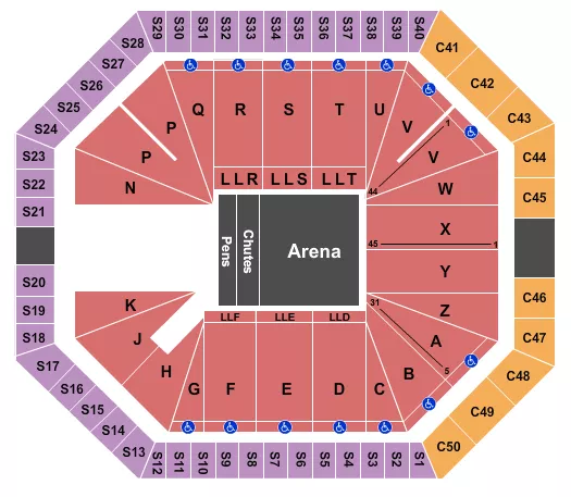 seating chart for The Pit - PBR - eventticketscenter.com