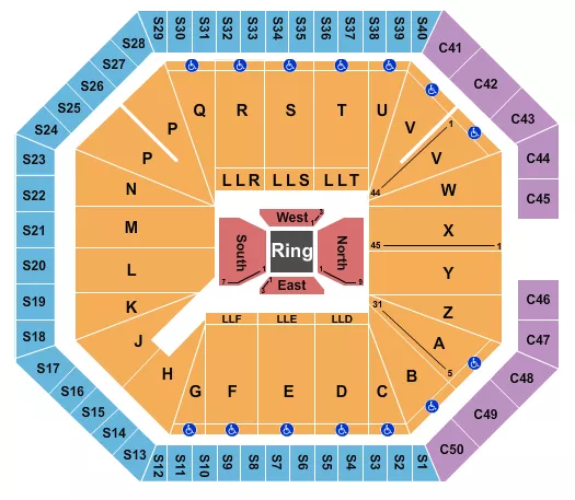 seating chart for The Pit - WWE - eventticketscenter.com