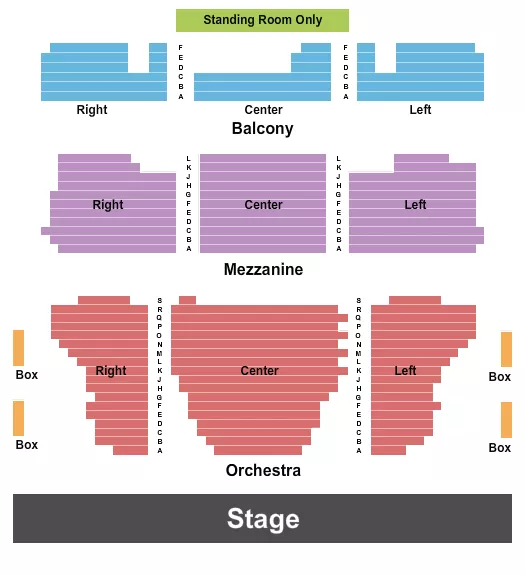 seating chart for The Playhouse on Rodney Square - Endstage SRO - eventticketscenter.com