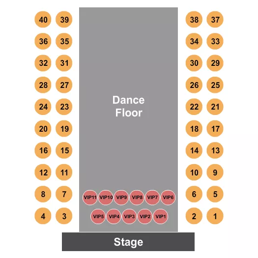 seating chart for The Post OG - Endstage VIP Tables - eventticketscenter.com