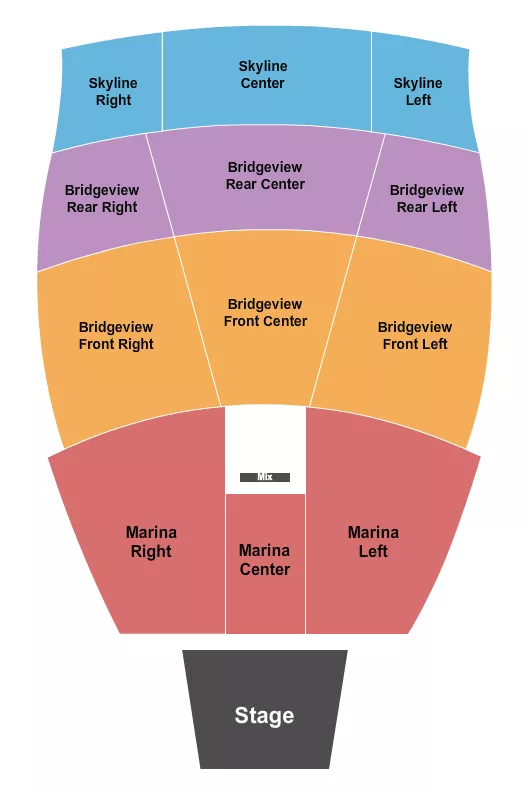 seating chart for The Rady Shell at Jacobs Park - Endstage 2 - eventticketscenter.com