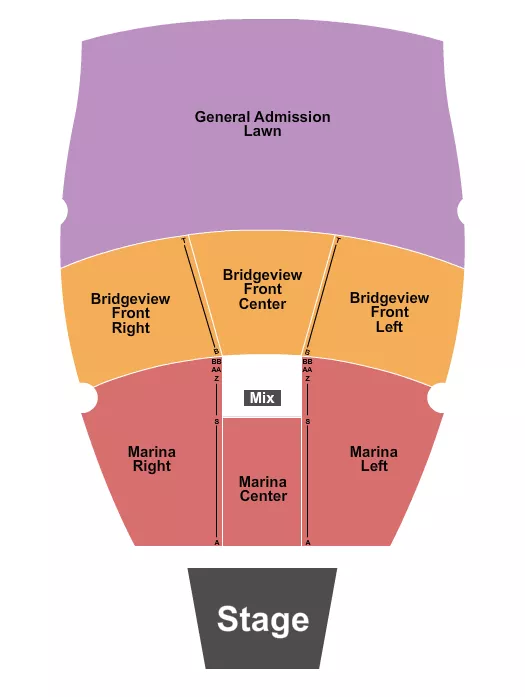 seating chart for The Rady Shell at Jacobs Park - Endstage 3 - eventticketscenter.com