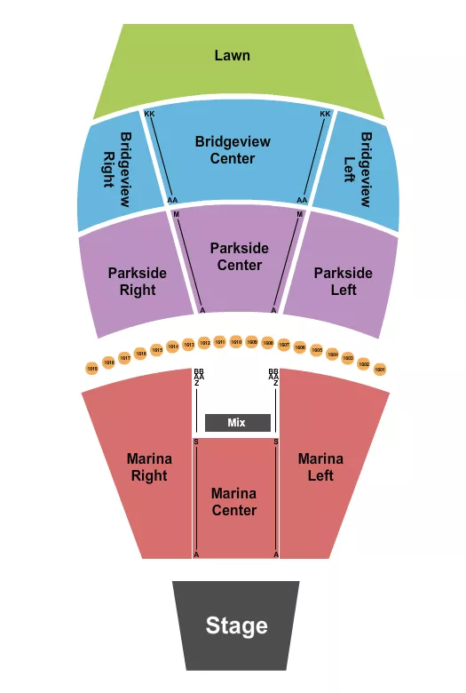 seating chart for The Rady Shell at Jacobs Park - Endstage 5 - eventticketscenter.com