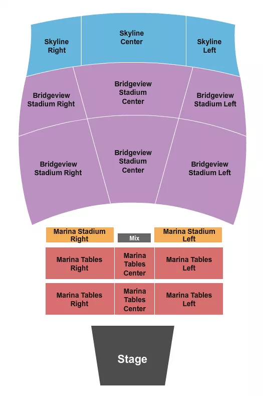 seating chart for The Rady Shell at Jacobs Park - Endstage Tables 4 - eventticketscenter.com