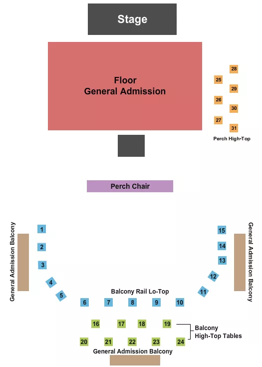 seating chart for The Ramkat - Endstage GA Flr 2 - eventticketscenter.com